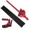 Universal Table Saw Miter Gauge with Fixed Angle Gear Shifting Hole,Miter Saw Protractor Aluminium Push Handle T Track