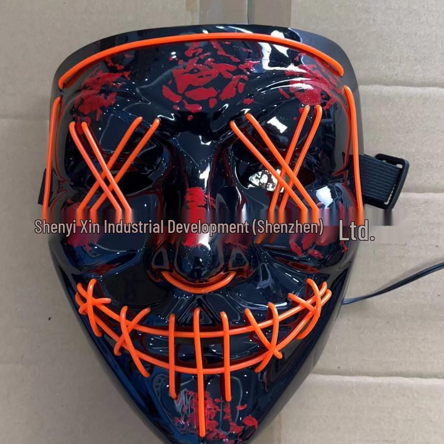 Halloween LED Luminous V for Vendetta Cosplay Mask for Role Playing оранжевый