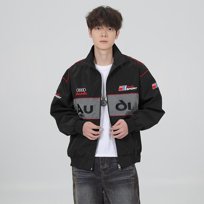 Embroidered Cycling Suit Stacked Racing Stylish High Street Jacket Men Women Couple Explosive Thin Style Long Sleeved