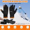 Winter Warm Gloves Touch Screen Windproof Cold-proof Cycling Gloves Men's Women's Outdoor Running Hiking Skiing Gloves Mittens