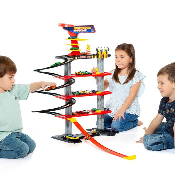 Molto Garage de Jouet Downtown 5 Étages XL avec Rampe en Spirale. Garage avec Station-Service et rampes. Jouet pour enfants