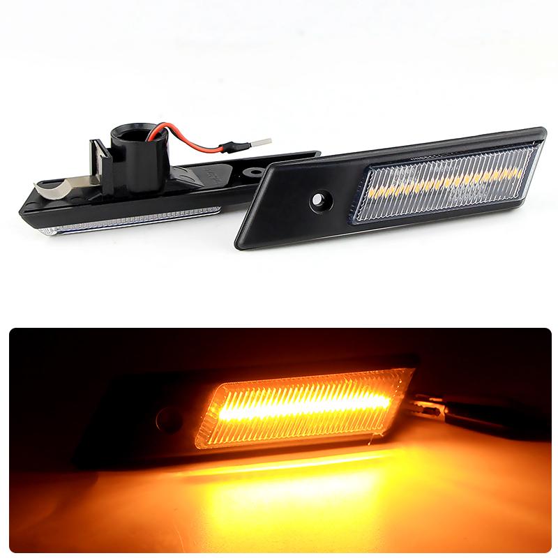 for BMW 3 Series E36 M3 318is/325is 92-96 5-Series E34 88-95 7-Series E32 86-94 Dynamic LED Side Marker Signal Lights Turn Lamp