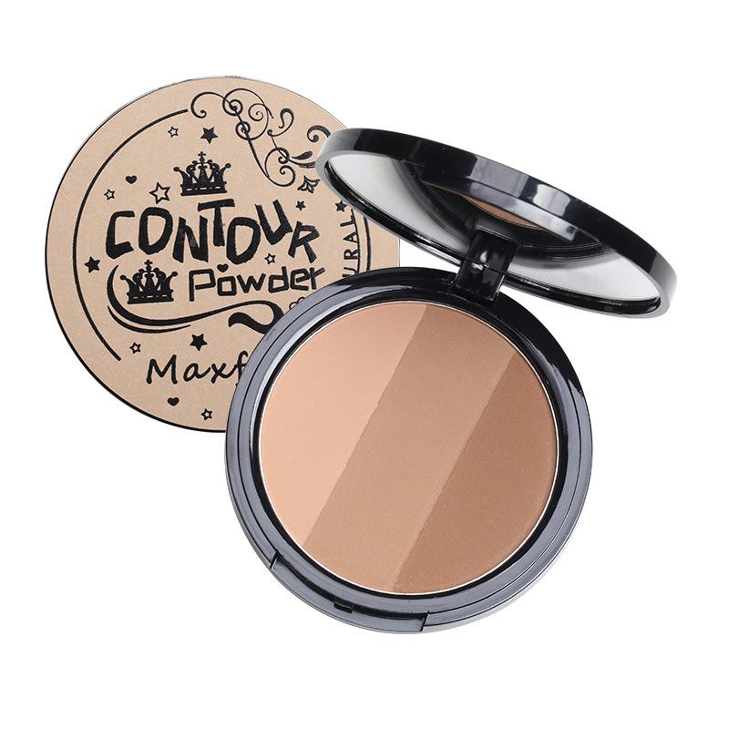 MAXFINE 3-Color 3D Contour Blush & Shadow – Beginner Friendly, Natural Soft Mist Finish, 9g