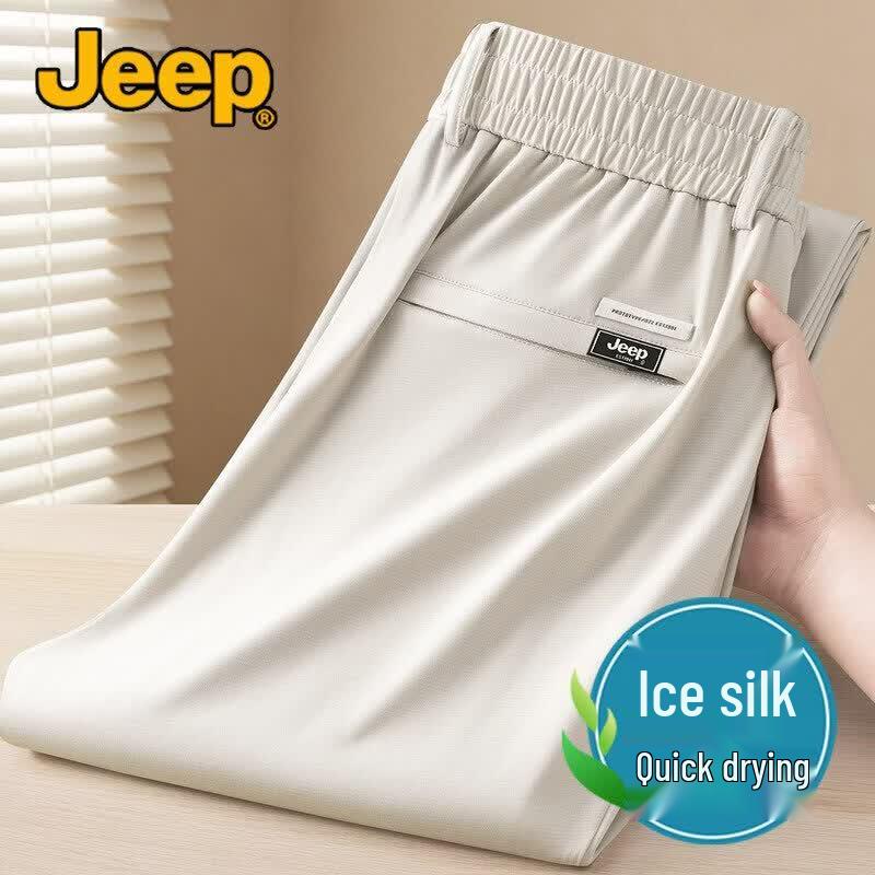 JEEP Men s Summer Anti-Wrinkle Quick-Dry Casual Straight Pants M