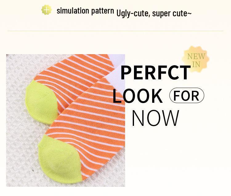 Damen-Geruchshemmende Lachs-Sushi-Socken - Verdickte Baumwoll-Kniestrümpfe für Herbst/Winter