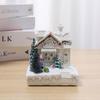 Weihnachts-LED-Häuser, Weihnachtsdekoration für Zuhause, Harz, leuchtendes Schneedorf, kleines Haus, Weihnachtsmann-Ansicht, Weihnachtsgeschenk, Spielzeug für Kinder