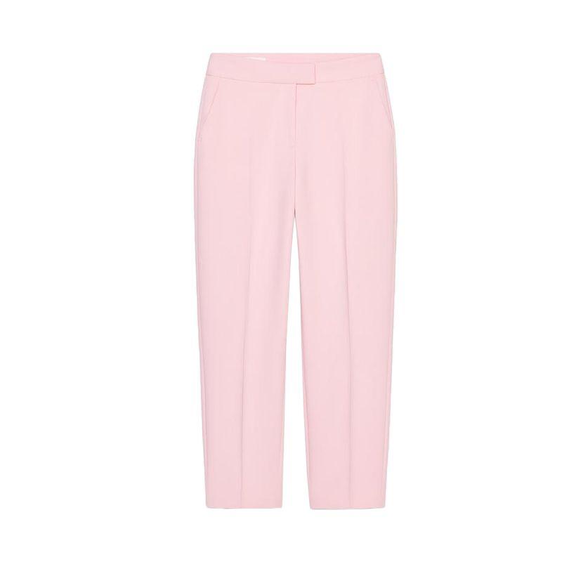 Lapel Long Sleeves with Padded Shoulder Double Breasted Suit Outwear 2205597 High Waist Ankle Pants 2199597