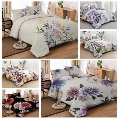 Soft Floral Queen King Size Duvet Quilt Doona Cover Set Pillowcases Bedding Set
