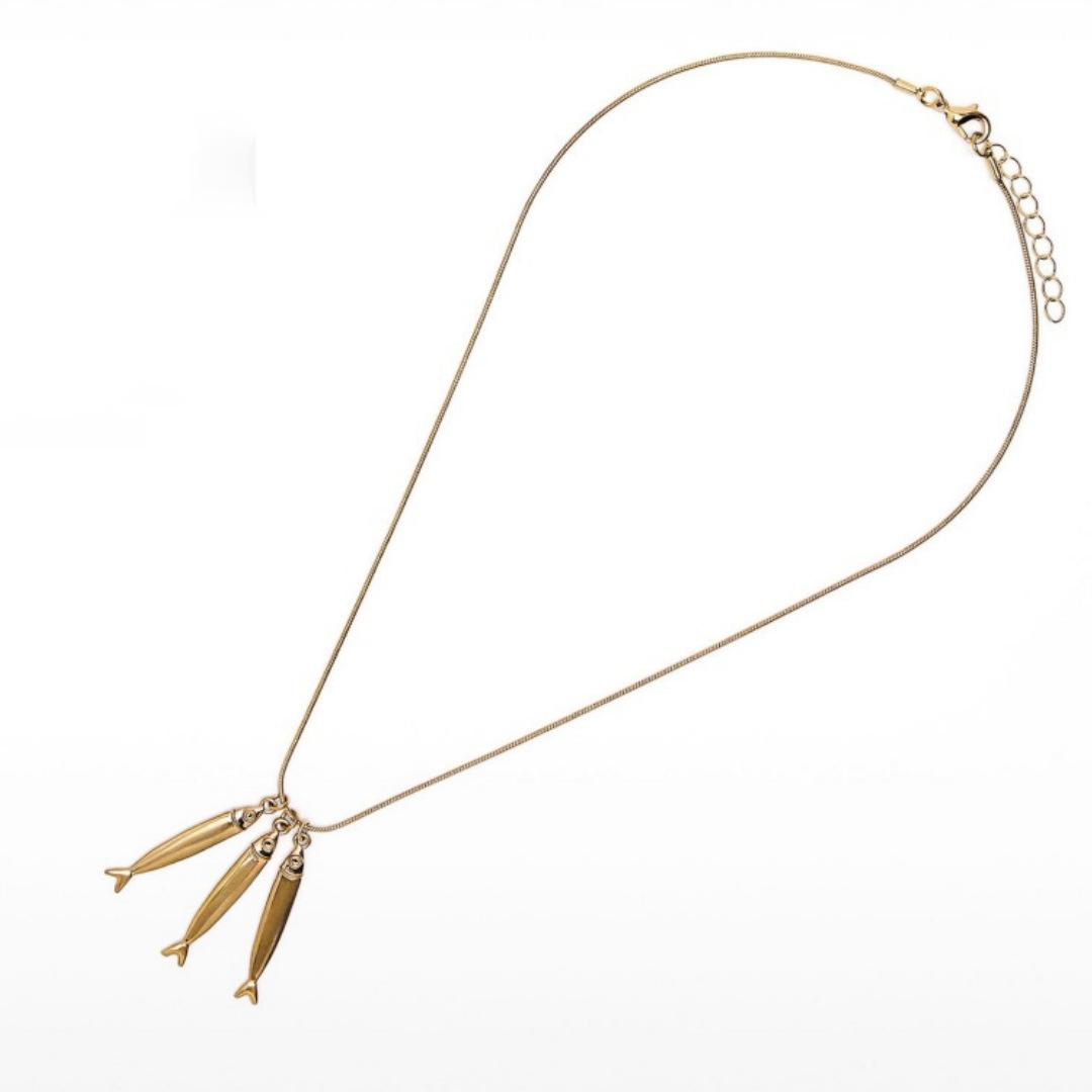 

Copper Waterproof And Color-Preserving Gold Fish-Shaped Single-Sided Dripping Oil Handmade Diy Pendant Accessories Necklace