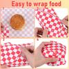 50 Sheets Greaseproof Food Wrap Paper Oil Proof Liners for Sandwiches Cakes Cookies French Fries Picnics Weddings