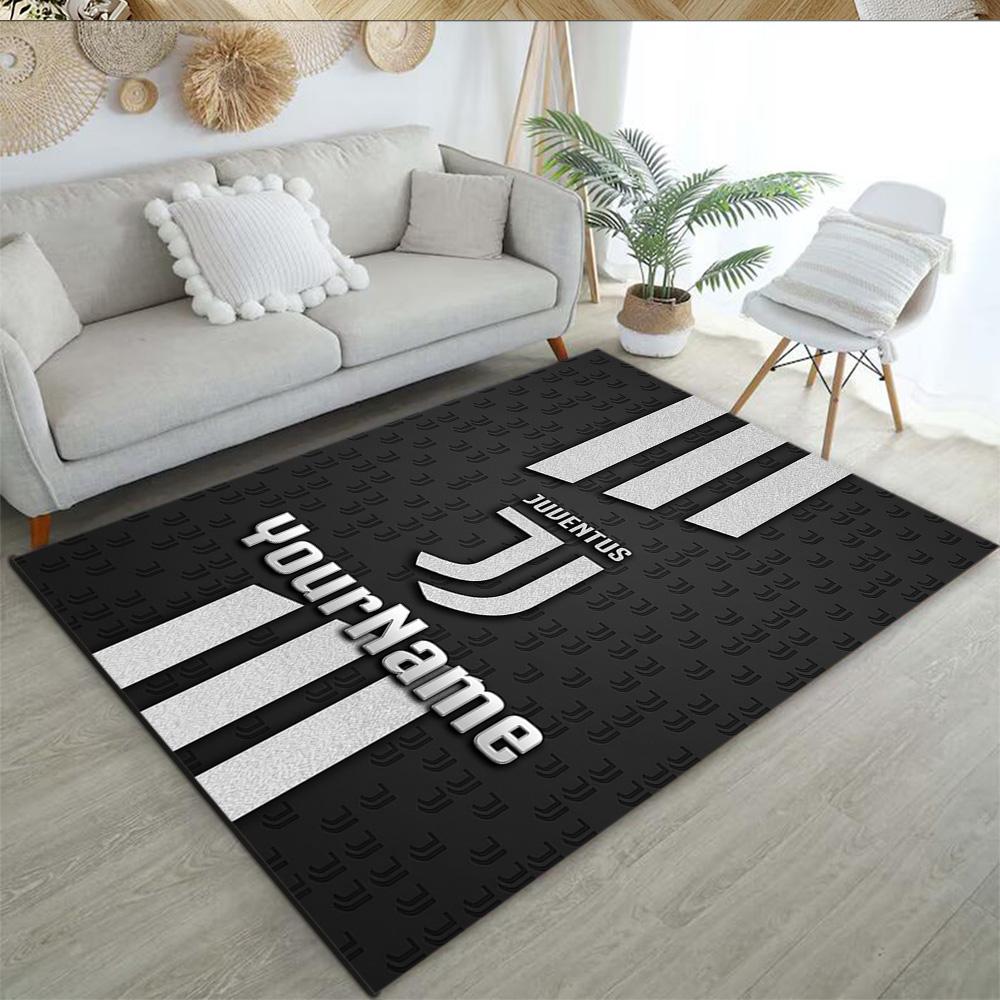 Juventus Customized Name Floor Rug Office Rug Design for Kitchen Balcony Entryway Living Rooms Anti-slip Rug Decorate Offices
