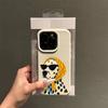 Black Spotted Scarf With Puppy Pattern Phone Case For Iphone 17 16 15 14 13 12 11 17 Pro Max16E Plus Vintage Floral Soft Cover