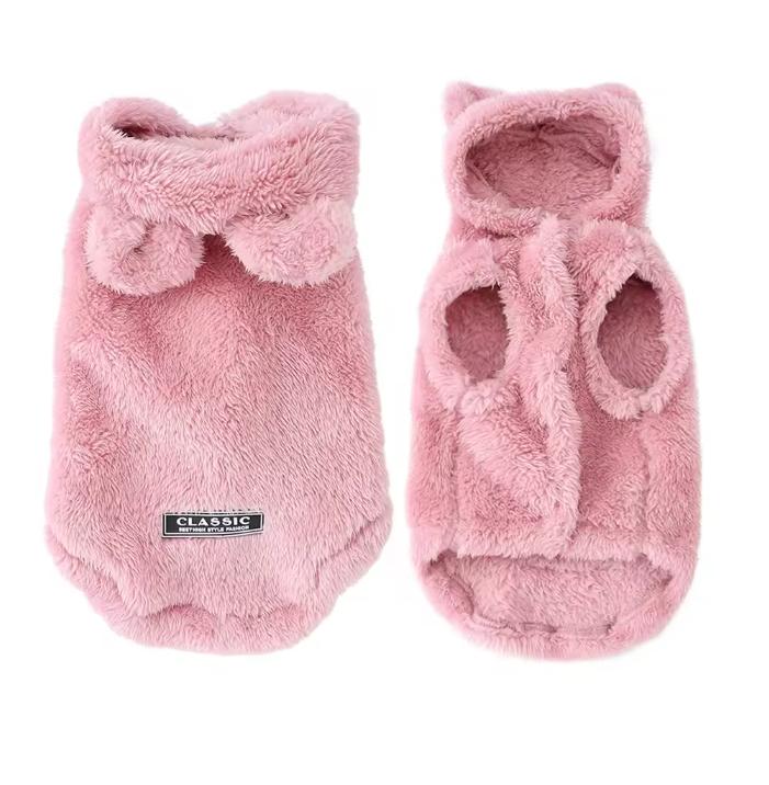 Weiche Fleece Hundekleidung Süßer Hoodie Mantel Für Kleine Mittlere Hunde Katzen Herbst Winter Welpen Kapuzenjacke Pullover Mops Kleidung