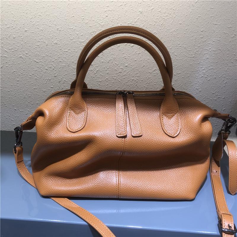 2025 Genuine Cowhide Leather Women's Messenger Bag - New European & American Design