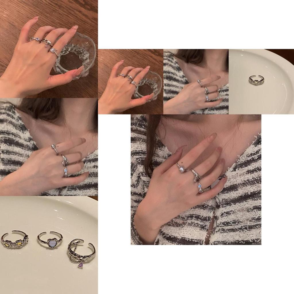 Unique Heart-shaped Copper Ring With Adjustable Open Design For Women Fashion Jewelry