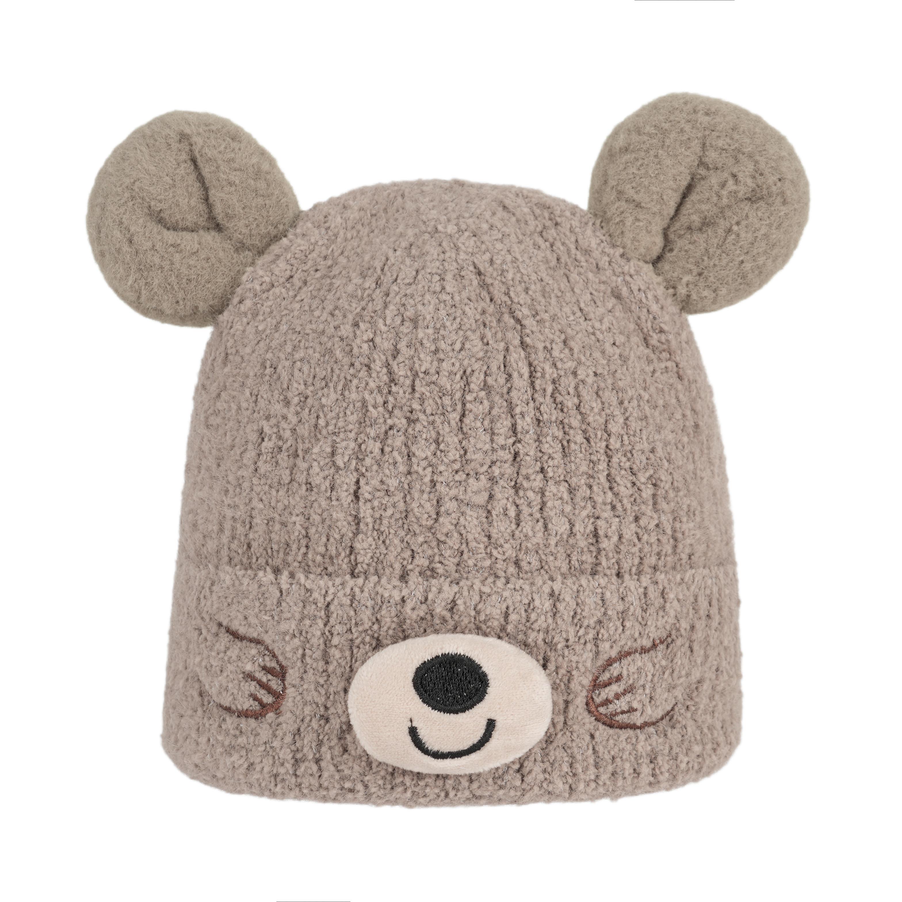 In Stock Winter Boy Girls Knitted Hat Set Simplicity Kids Fur Pompom Knitted Beanie Ski Hat Kids Winter Beanie Cotton