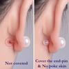 100PCS Comfortable Silicone Stud Earrings Back Buckle, Transparent Round Light Bulb Shape Ear Plug Non-irritating and Hypoallergenic