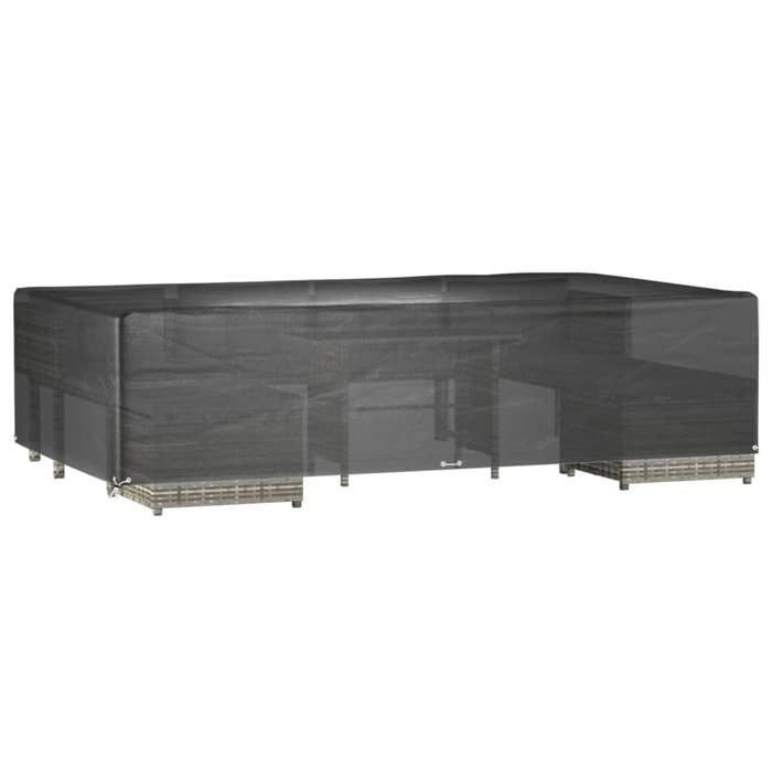 VidaXL Housse de salon de jardin 12 œillets 315x180x75cm rectangulaire 319310