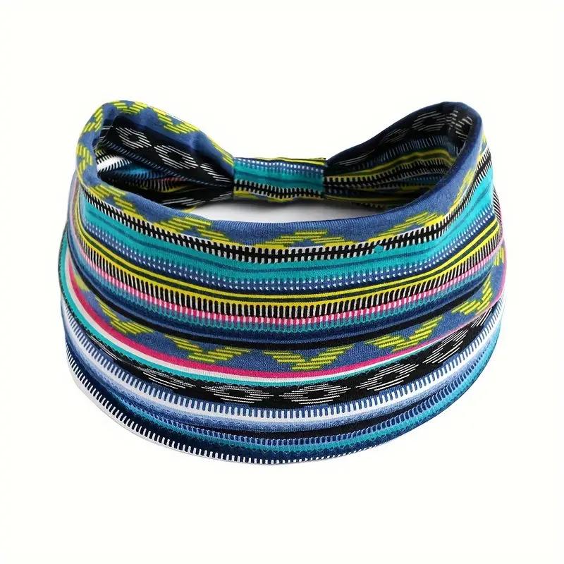 Boho Headbands Wide Knot Hair Scarf Floral Printed Hairband Elastic Turban Headwrap Stretch Head Bands Bandana Fashion Hair Accessories for Women