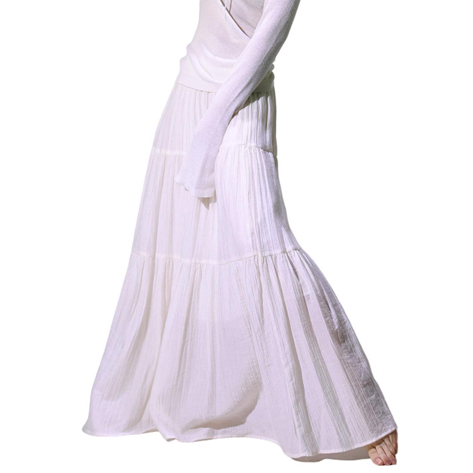 

Женская длинная юбка с большой подвеской Юбка-торт Юбка One Size белый