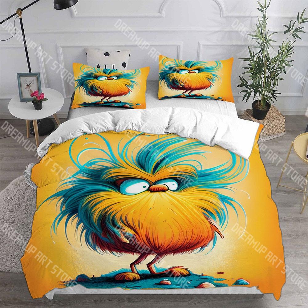Fashion The Lorax Cartoon Bedding Set Single Twin Full Queen King Size Bed Set Kids Bedroom Duvetcover Sets Bed Sheet Set