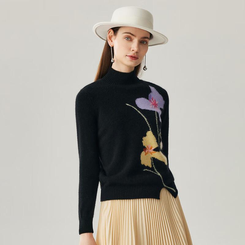 Zhaojun Damen-Strickpullover Herbst/Winter 2025 aus 100 % Kaschmir mit halbhohem Kragen