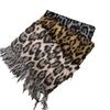 Leopard Print Scarf for Women, High-End Winter Vintage 2024 New Versatile Imitation Cashmere Warm Tassel Thickened Shawl
