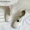 Fashion SUOJIALUN 2025 Spring New Brand Women Flat Shoes Fashion Round Toe Slip On Ladies Elegant Loafer Shoes Soft Flat Heel Boat Shoes