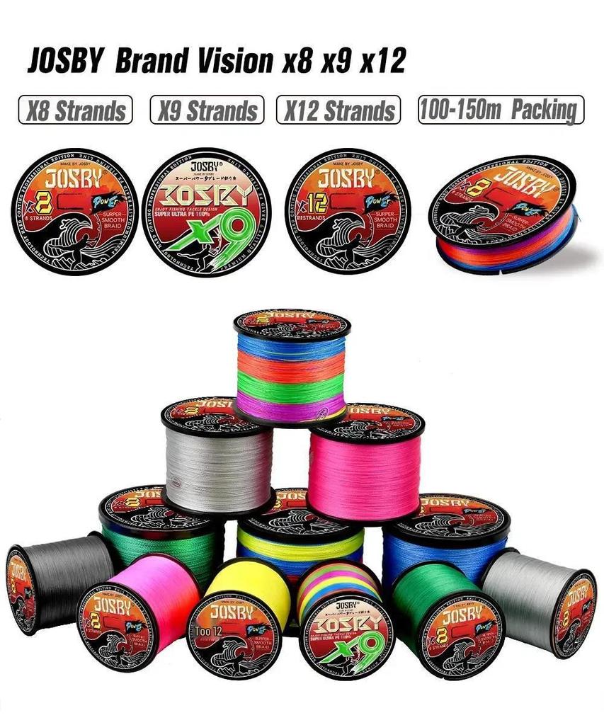 8X Japan Braided Polyethylene Fishing Line - Multi-Filament, Speckled, 100M/300M/500M for Fly, Sea, Saltwater, & Freshwater