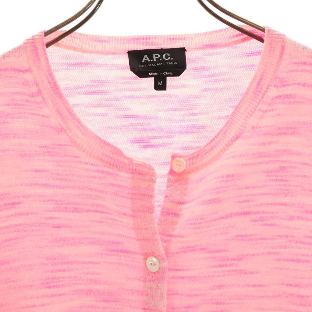 A.P.C. Long Sleeve Knit Cardigan M Pink Women Used