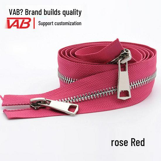 No. 5 Double Open End Metal Zipper for Down Jackets with Plastic Teeth and Sun Protection