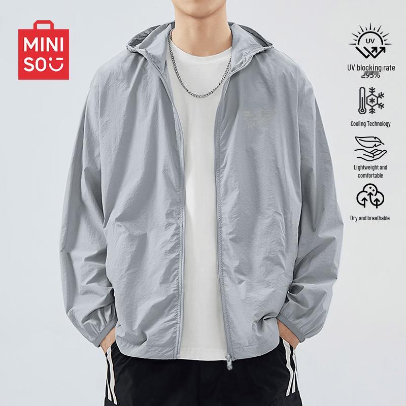 MINISO Men's Summer UPF50+ Sun Protection Hooded Jacket