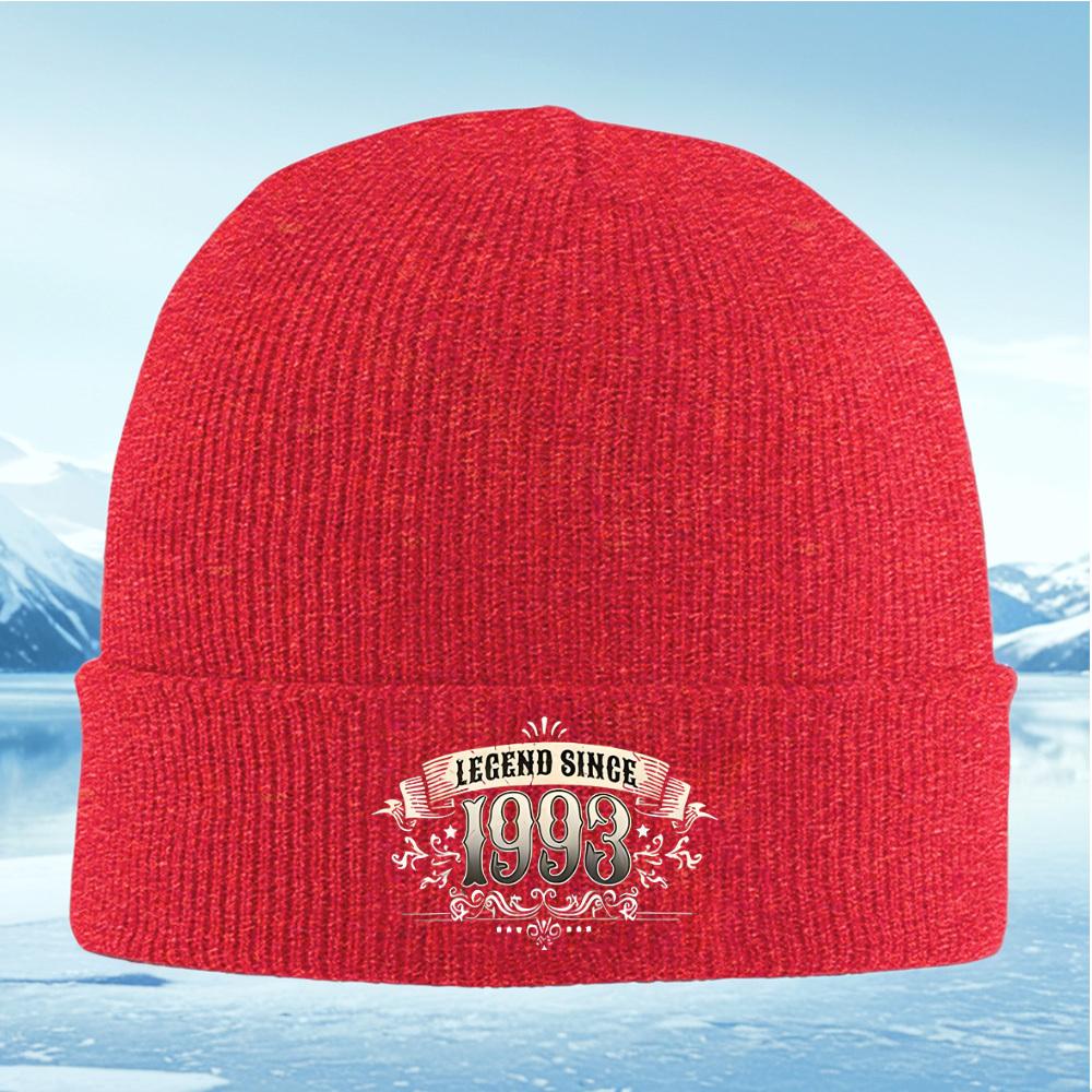 

Винтажная легенда с дизайном из цифр Мужская Женская Унисекс Вязаная Шапка Бини Шапка-свитер Зимняя Термотеплая Рождественская Для улицы Велосипеда