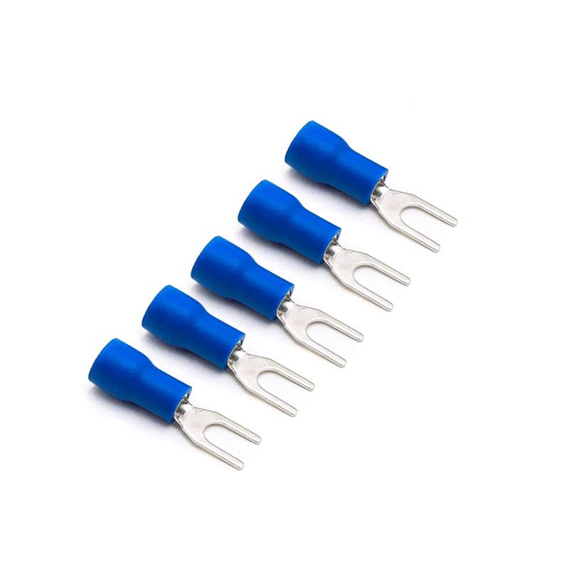 

100PCS SV2-4 cold-pressed fork terminal wire, U-shaped wiring harness cabinet wire, automobile battery power cable