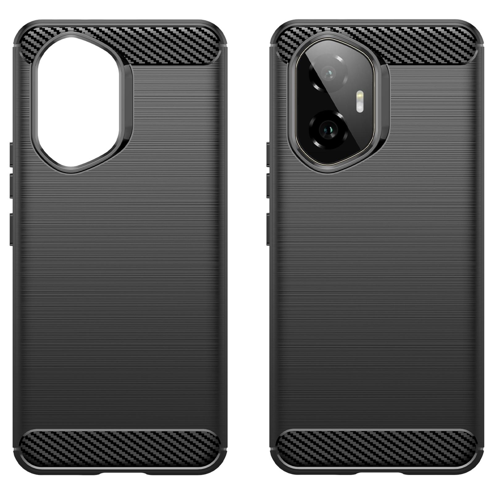 

For Honor 300 Case Carbon Fiber Texture Brushed Phone Back Cover Red