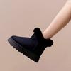 New Women's Flat Shoes Botas Mujer Suede Warm Women's Home Cotton Shoes Fashionable Outdoor Party Women's Thick Snow Boots