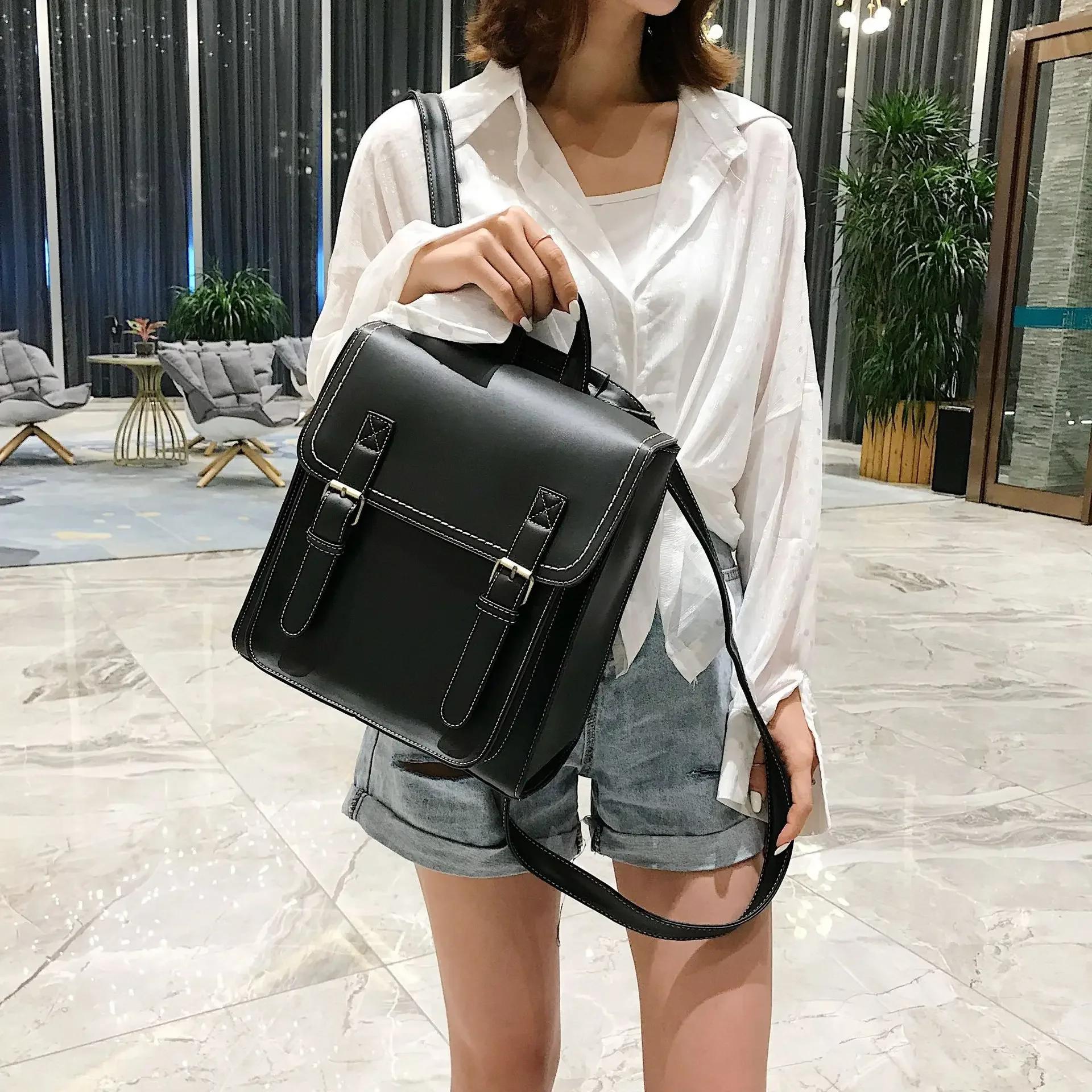 

Vintage Backpack Female Pu Leather Bag Women s Backpack Fashion School Bag for Girls Leisure Shoulder Bag Sac A Dos