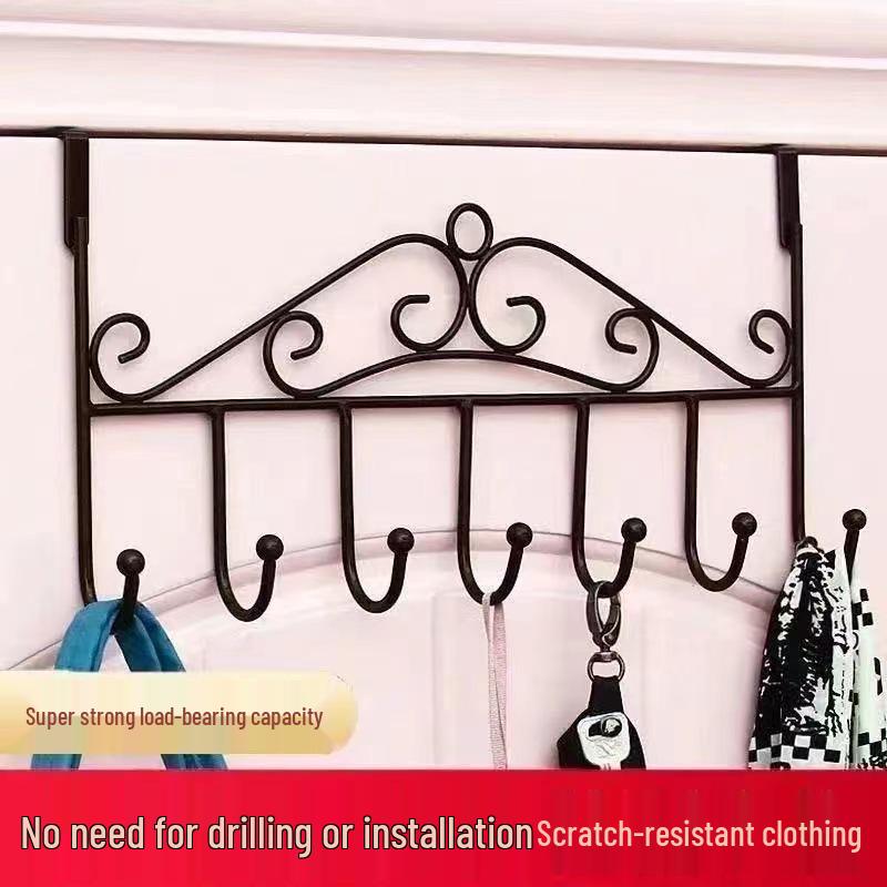 Punch-Free Over-the-Door Wall-Mounted Hook for Clothes, Hats, and Coats - 1 Piece