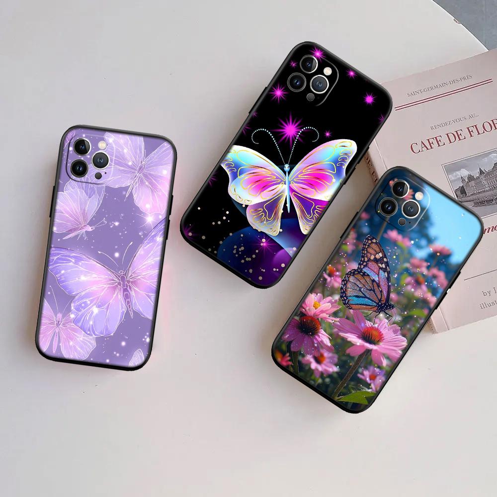 RA9 Colorful Butterfly Phone Case for Samsung Galaxy A11 A12 A13 A15 A52S A53 A55 A56 A70 A71 A72 A73 F06 F16 F56 S10 Plus S10e