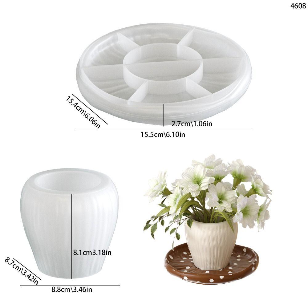 New Mushroom Storage Tray Plaster Mold 3D Reusable Plaster Mold Silicone DIY Resin Mold Home Decor