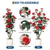 Artificial Camellia 3ft Fake Artificial Potted Silky Interior Living No Watering Required Plant, (approx. 90cm), Greenery, Flower, Plant, Leaves,