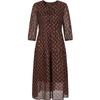 Juzhi AnnaCo 2025 Summer Silk Floral A-Line Dress