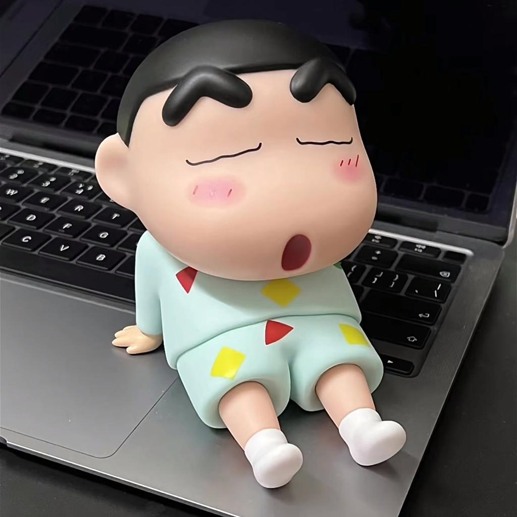Crayon Shinchan Phone Stand Cute Desk Organizer With Resin Material For Home And Office