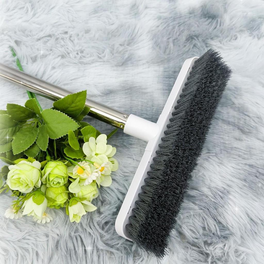 Long Handle Stiff Bristle Brush for Bathroom, Floor, Tile, Grout, and Corner Cleaning