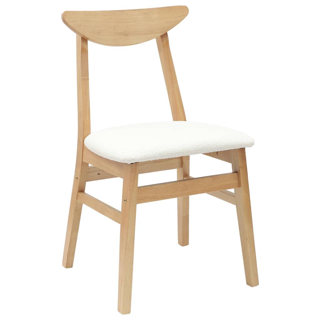 Dining Chairs 2 Pcs Natural 42 X 47.5 X 81 Cm
