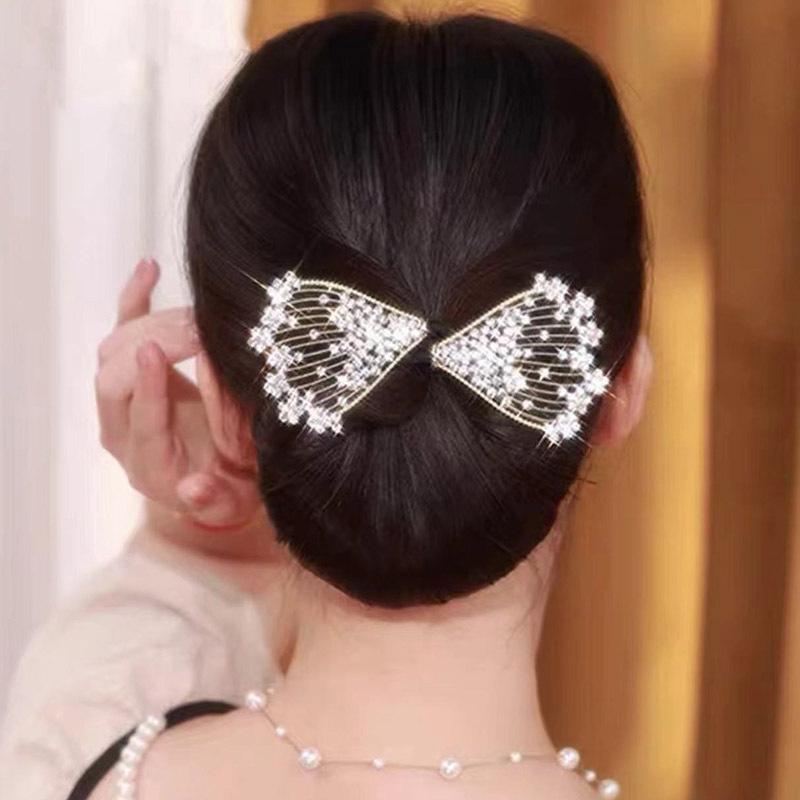 Ins Style Elegant Lazy Hair Curler Fshion Flower Fashion Flower Roller Hair Curler Lazy Hairpin Butterfly Hair Clips For Girls