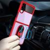 Case for Samsung Galaxy Z Flip4 5G, Clear Ring, Red