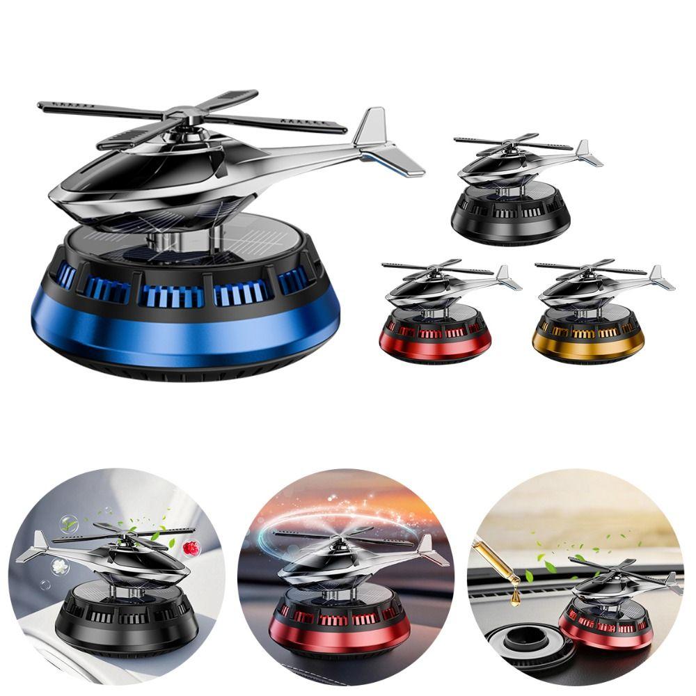 Helicopter Shape Car Air Freshener Solar Powered Rotating Car Decor Car Interior