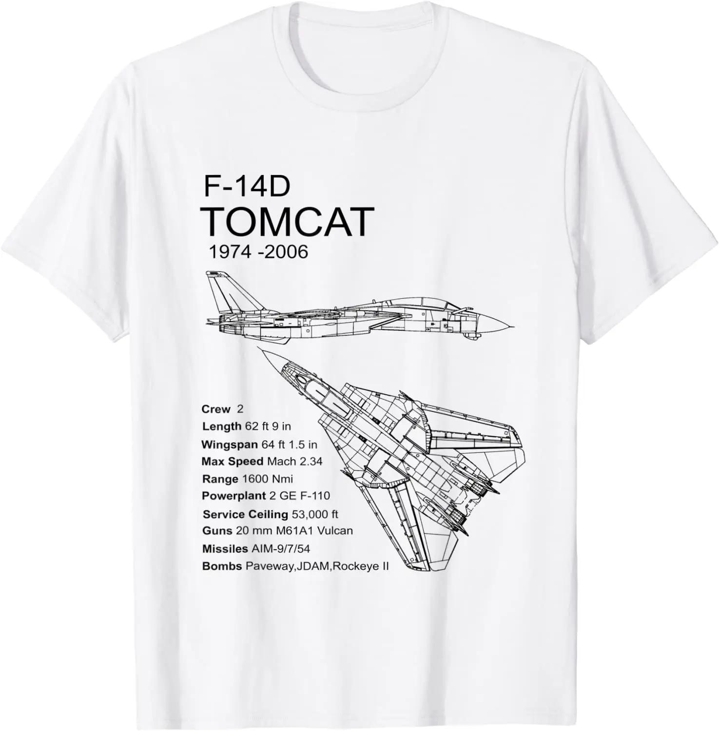 

2025 F-14 Tomcat F14 Літак Літак Креслення Схематичний Чоловіча Футболка З Коротким Рукавом Повсякденні Футболки Бавовна Круглий Виріз Літня Сорочка Топи 2XL