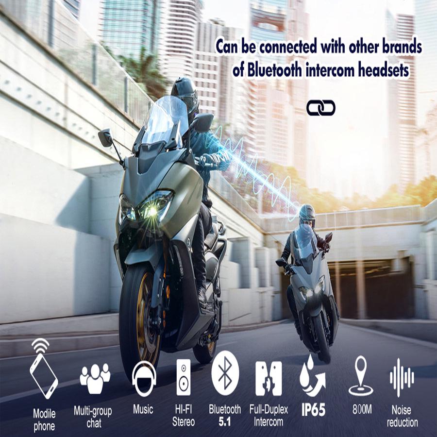 V6C Fußballschiedsrichter Bluetooth Walkie-Talkie Helm-Headset mit Geräuschunterdrückung und wasserdichtem Armband